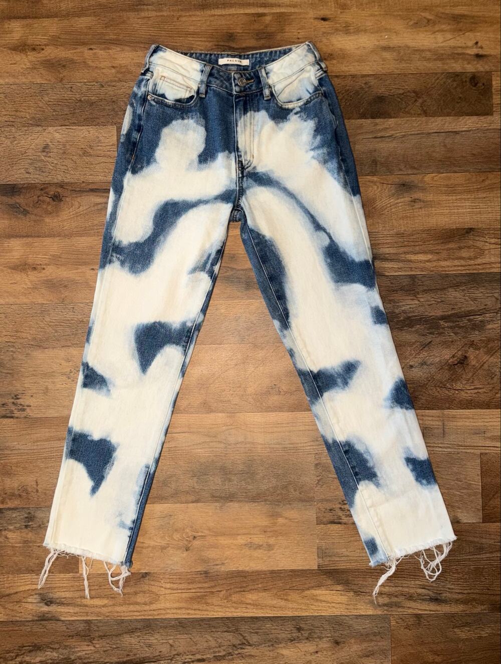 PACSUN women’s bleach dye mom denim jeans